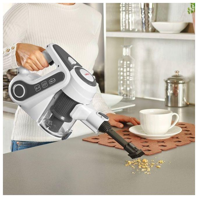 Polti PBEU0117 Forzaspira Slim Aspirapolvere Scopa Elettrica Ciclonica 2 in 1 Senza Sacchetto 0,5 L autonomia 40 min colore Bianco