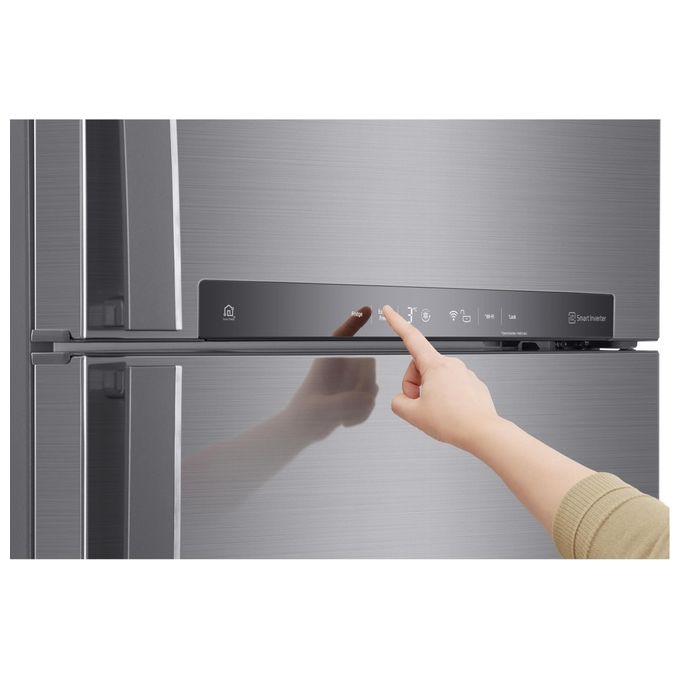 LG GTB744PZHED Frigorifero Doppia Porta 506 L 180 cm Classe E 43 dB No Frost Wi-Fi Door Cooling Cassetto 0 Gradi colore Platino