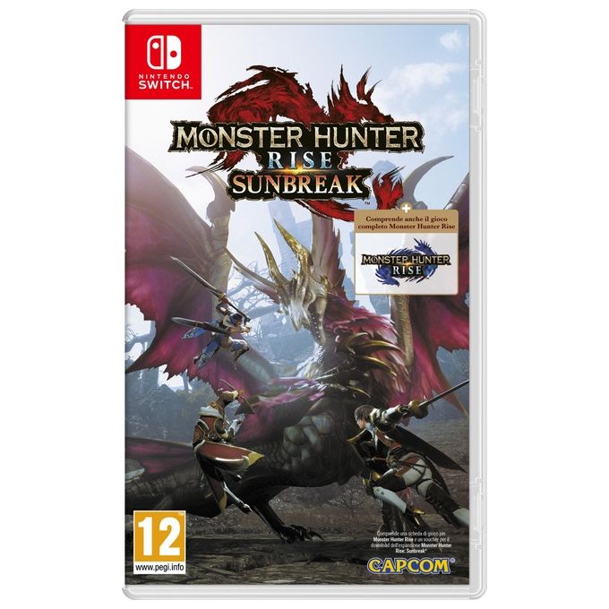 Nintendo Monster Hunter Rise Sunbreak Set Videogioco Nintendo Switch Edizione Standard con DLC Lingua Italiana PEGI 12