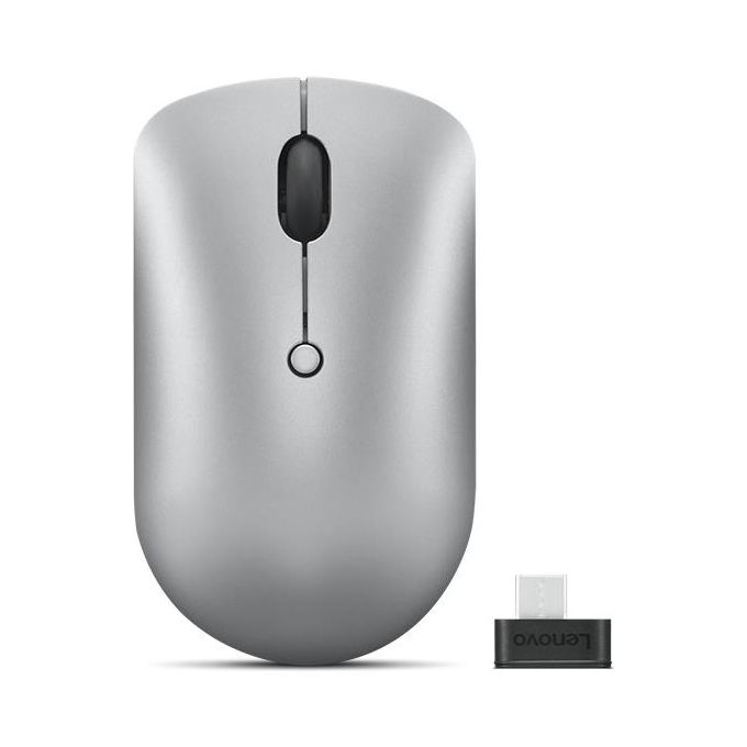 Lenovo 540 Mouse Wireless Compatto con Ricevitore Usb-C Grigio