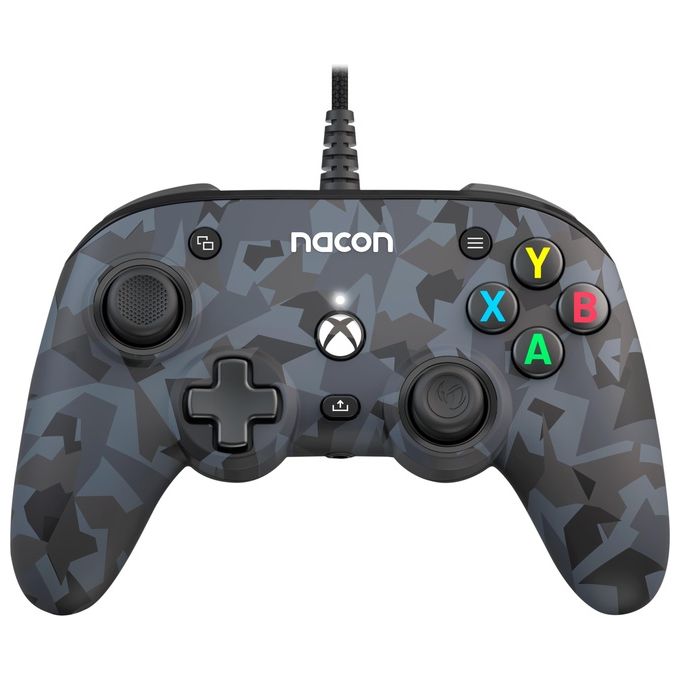 NACON XBXPROCOMPACTURBAN Pro Compact Controller Xbox Serie X Cablato Programmabile con Jack 3.5 mm e Supporto Dolby Atmos colore Grigio Camo