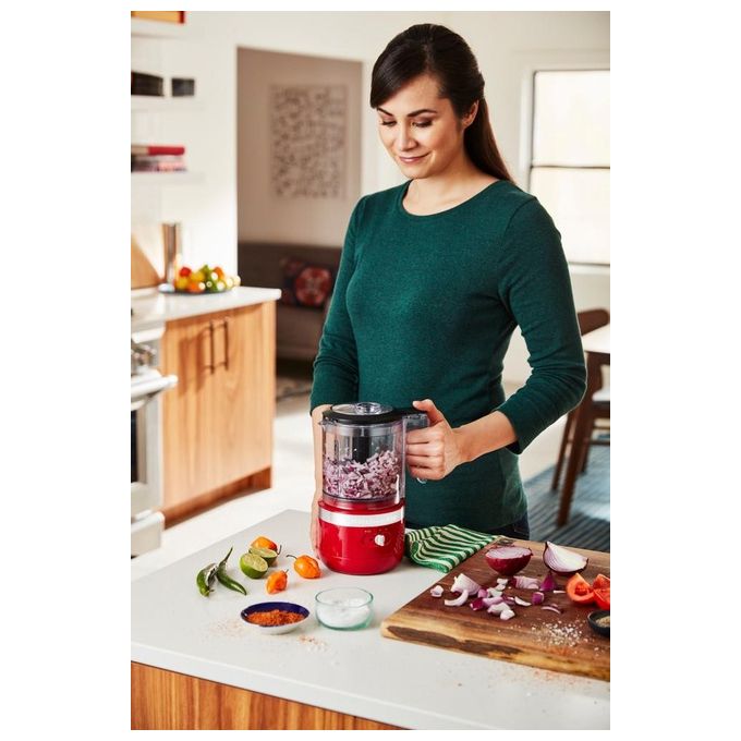 KitchenAid 859711600570 Tritatutto senza fili Capacita' 1,18 L 2 velocita' Lama in acciaio inox colore Rosso