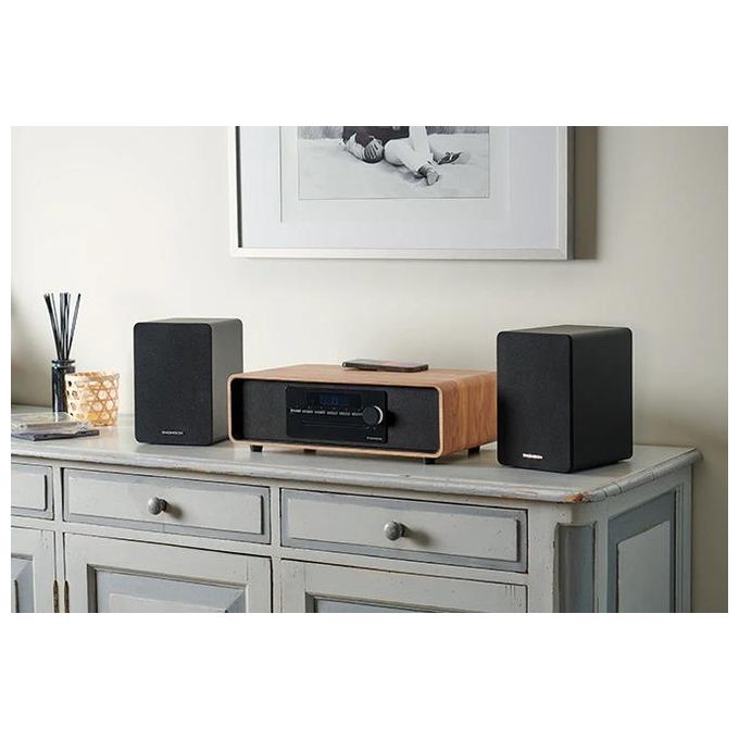 Thomson WS400DUO Casse Acustiche da Scaffale 2.0 50W Bluetooth 5.0 Ingresso RCA Telecomando colore Nero