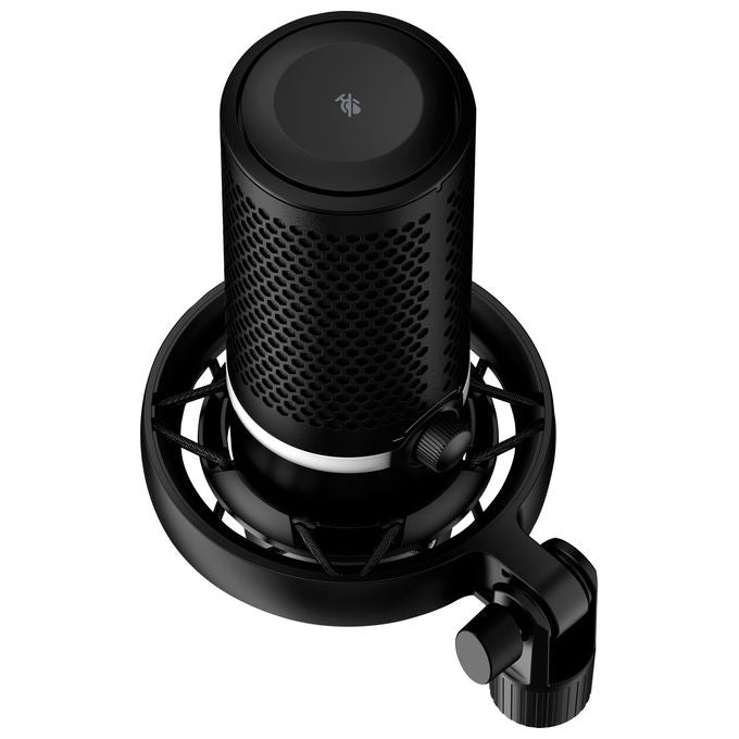 HyperX 4P5E2AA DuoCast Microfono USB Condensatore 24 bit 96 kHz RGB Cardioide Omnidirezionale con Filtro Pop e ShockMount colore Nero