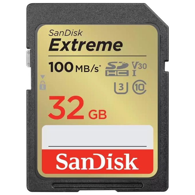 SanDisk SDSDXVT-032G-GNCIN Extreme Scheda SDXC 32 GB UHS-I U3 V30 Classe 10 100 MB-s antiurto impermeabile