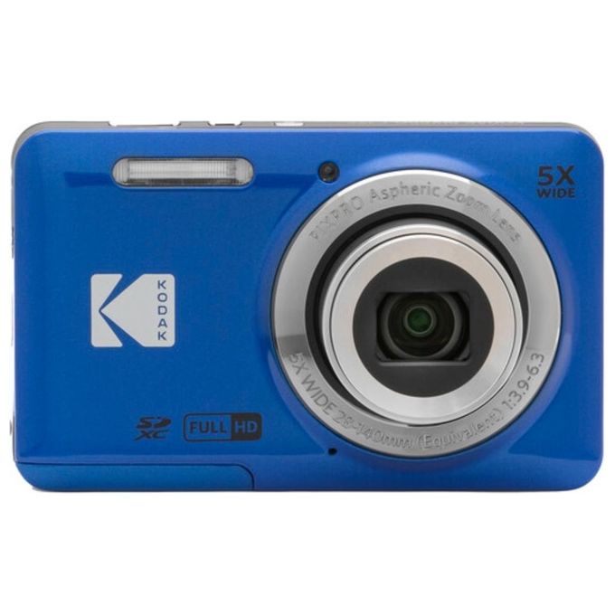 Kodak FZ55 PIXPRO Fotocamera Compatta 16 MP Zoom Ottico 5x Sensore CMOS Full HD 2.7'' colore Blu