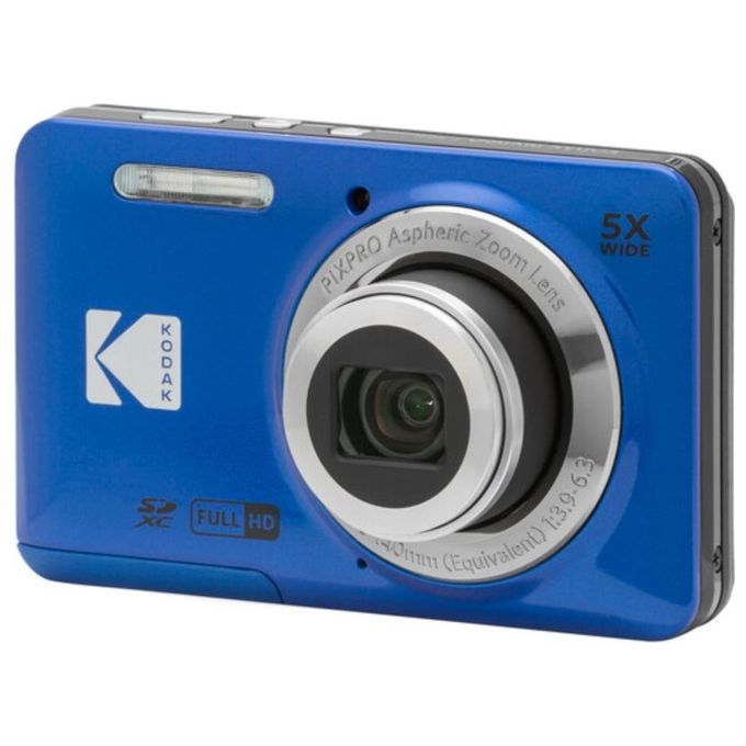 Kodak FZ55 PIXPRO Fotocamera Compatta 16 MP Zoom Ottico 5x Sensore CMOS Full HD 2.7'' colore Blu