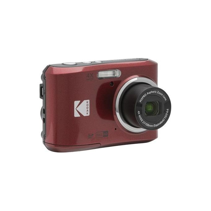Kodak FZ45RD Pixpro Fotocamera Compatta 16 MP Zoom Ottico 4x Schermo LCD 2.7'' Video HD 720p colore Rosso