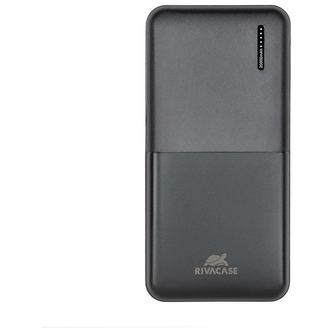 Rivacase VA2571 Power Bank Portatile 20000 mAh con Ricarica Rapida QC 3.0 e PD 3.0 Nero