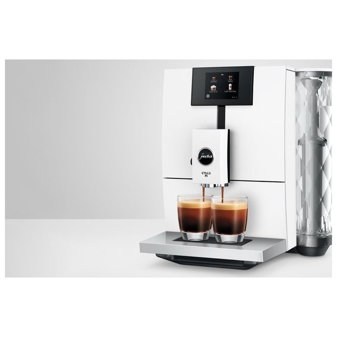 Jura ENA 8 Full Nordic White Macchina da caffe' Automatica 1,1 L 15 bar 1450 W 15 Specialita' Macinacaffe' P.A.G. Display Touch colore Bianco