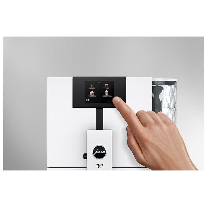 Jura ENA 8 Full Nordic White Macchina da caffe' Automatica 1,1 L 15 bar 1450 W 15 Specialita' Macinacaffe' P.A.G. Display Touch colore Bianco