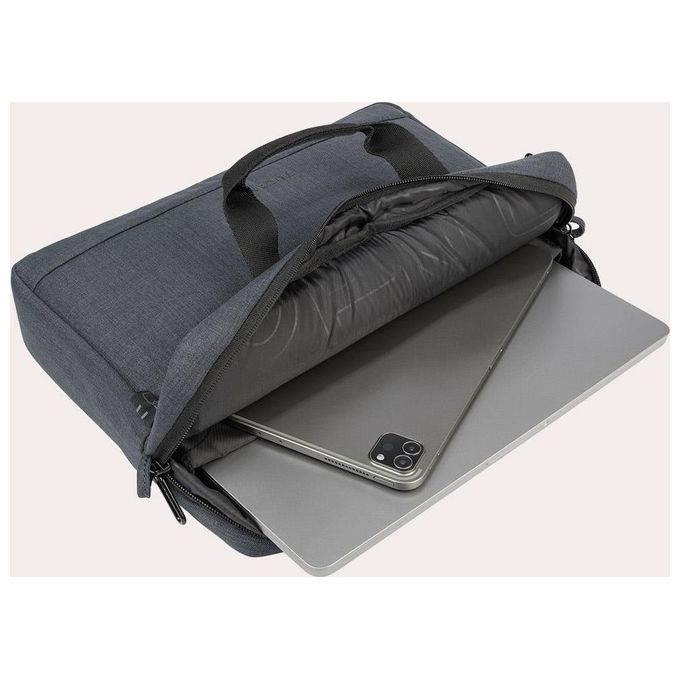 Tucano BSTOP1112-BK Stop Borsa per Notebook 11'' 12'' MacBook Air Pro 13'' Tessuto Riciclato Tracolla Rimovibile colore Nero