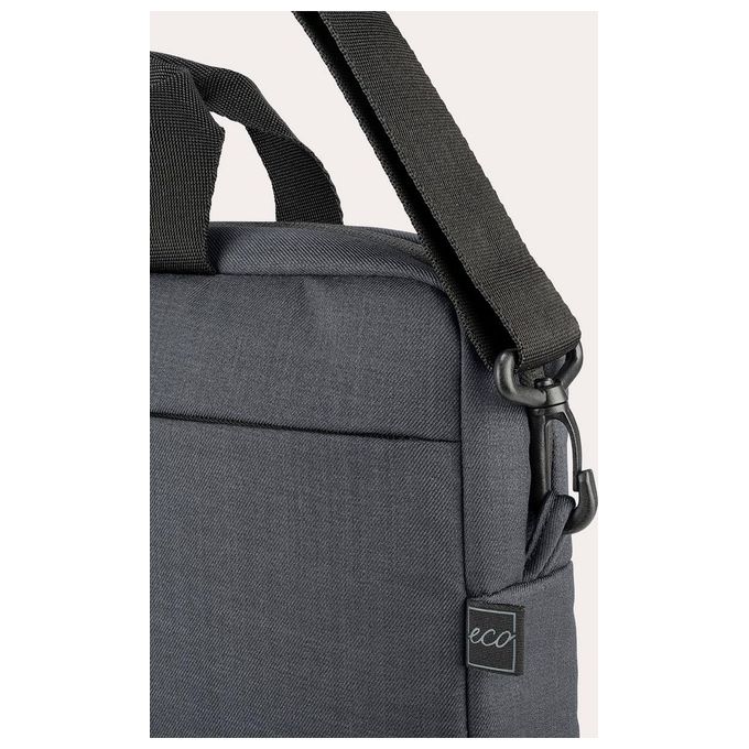 Tucano BSTOP1112-BK Stop Borsa per Notebook 11'' 12'' MacBook Air Pro 13'' Tessuto Riciclato Tracolla Rimovibile colore Nero