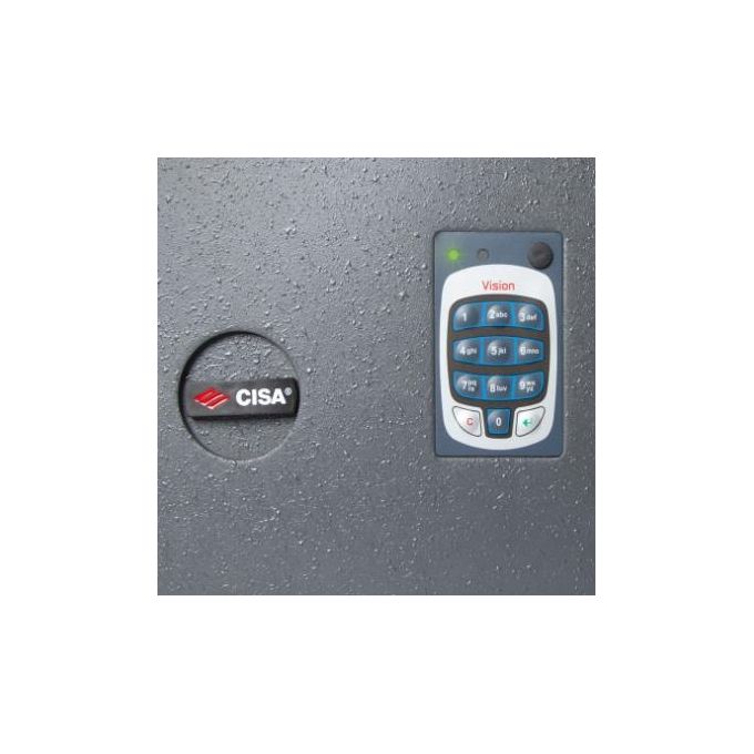 Cisa 182710300 DGT Vision Cassaforte a muro Acciaio frontale 10 mm serratura elettronica digitale colore Grigio