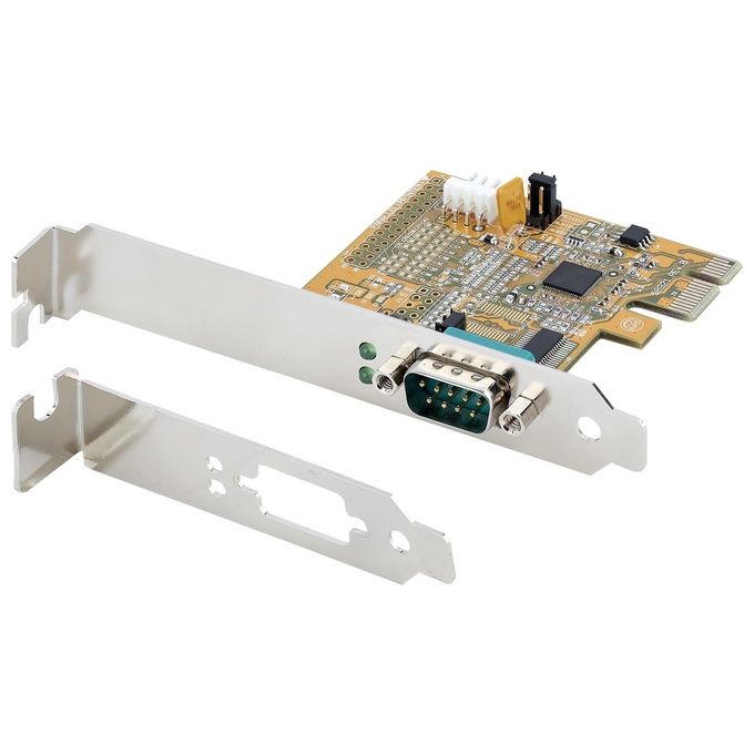 StarTech 11050-PC-SERIAL-CARD Scheda Seriale PCI Express a 1 Porta RS232 DB9 con UART 16C1050 FIFO 256 Byte Baud Rate 921,6 Kbps PCIe 2.0 x1 Staffa a Basso Profilo Windows e Linux colore Giallo