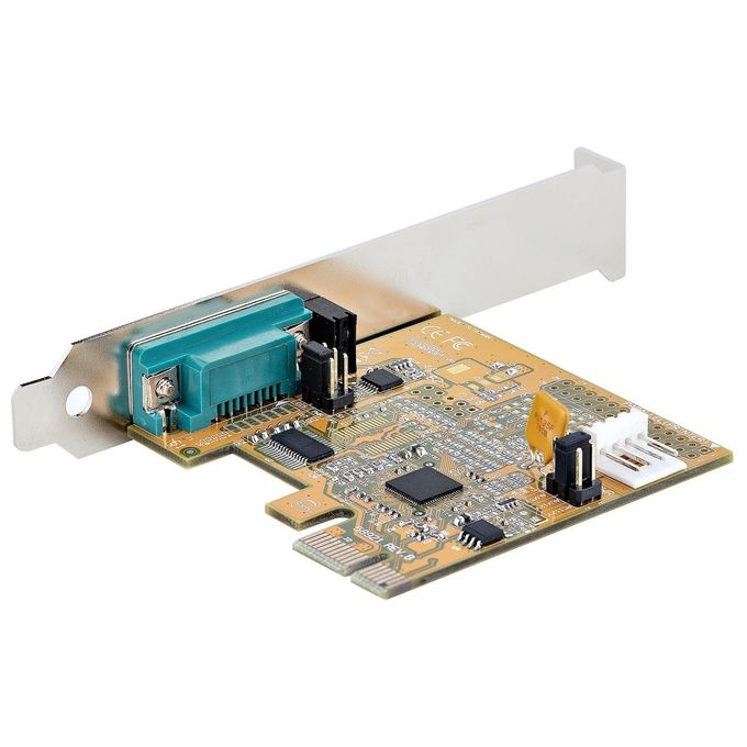 StarTech 11050-PC-SERIAL-CARD Scheda Seriale PCI Express a 1 Porta RS232 DB9 con UART 16C1050 FIFO 256 Byte Baud Rate 921,6 Kbps PCIe 2.0 x1 Staffa a Basso Profilo Windows e Linux colore Giallo