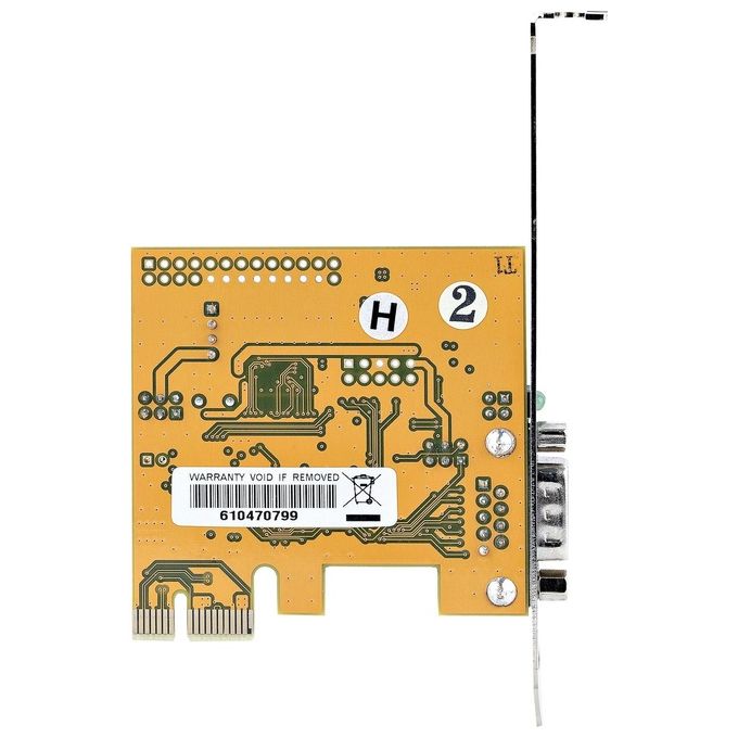 StarTech 11050-PC-SERIAL-CARD Scheda Seriale PCI Express a 1 Porta RS232 DB9 con UART 16C1050 FIFO 256 Byte Baud Rate 921,6 Kbps PCIe 2.0 x1 Staffa a Basso Profilo Windows e Linux colore Giallo
