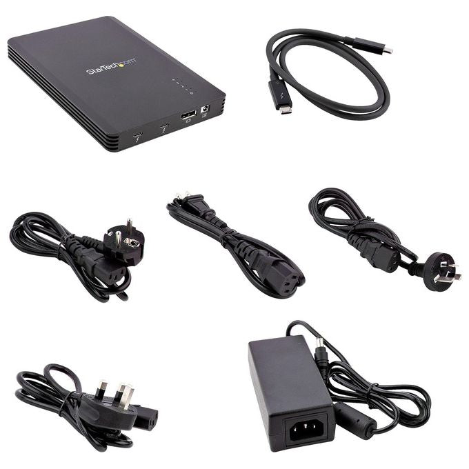 StarTech.com M2E4BTB3 Contenitore Esterno SSD 4x M.2 NVMe Thunderbolt 3 40 Gbit-s DisplayPort Integrata Ventola Attiva Alimentatore Incluso colore Nero