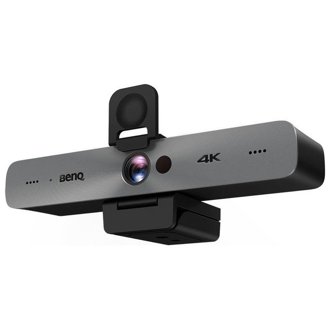 BenQ 5A.F7S14.003 DVY32 Webcam UHD 4K 3840x2160 30 fps Angolo Visione 120° Microfono Integrato Copriobiettivo Privacy colore Grigio