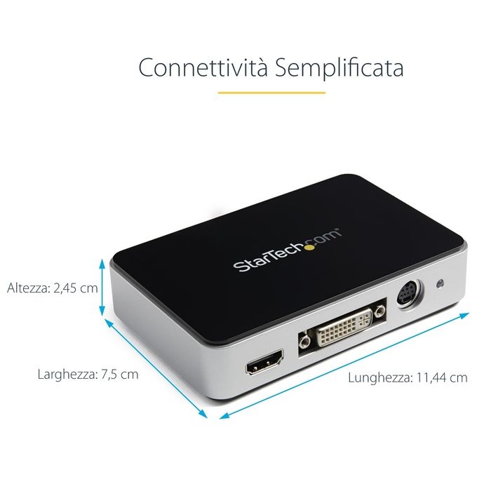 StarTech Scheda Acquisizione Video Grabber - Cattura video esterna USB 3.0 HDMIÂ - DVI - VGA - Component HD 1080p 60fps