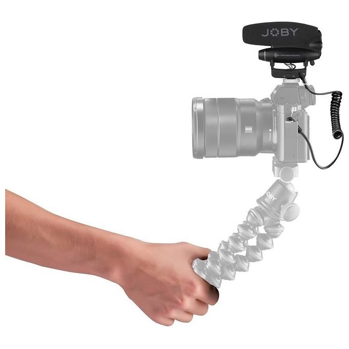 Joby JB01715-BWW Wavo PRO Microfono Direzionale On-Camera con Riduzione Attiva Rumore ANR e Supporto Rycote colore Nero