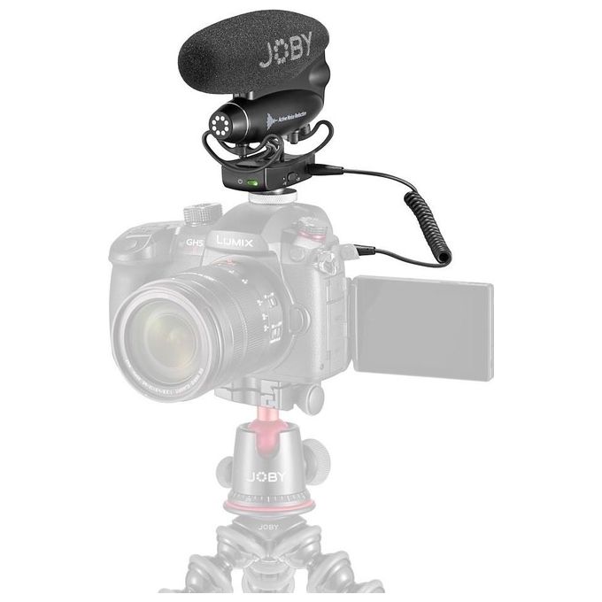 Joby JB01715-BWW Wavo PRO Microfono Direzionale On-Camera con Riduzione Attiva Rumore ANR e Supporto Rycote colore Nero
