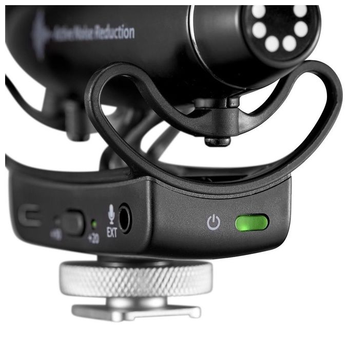 Joby JB01715-BWW Wavo PRO Microfono Direzionale On-Camera con Riduzione Attiva Rumore ANR e Supporto Rycote colore Nero