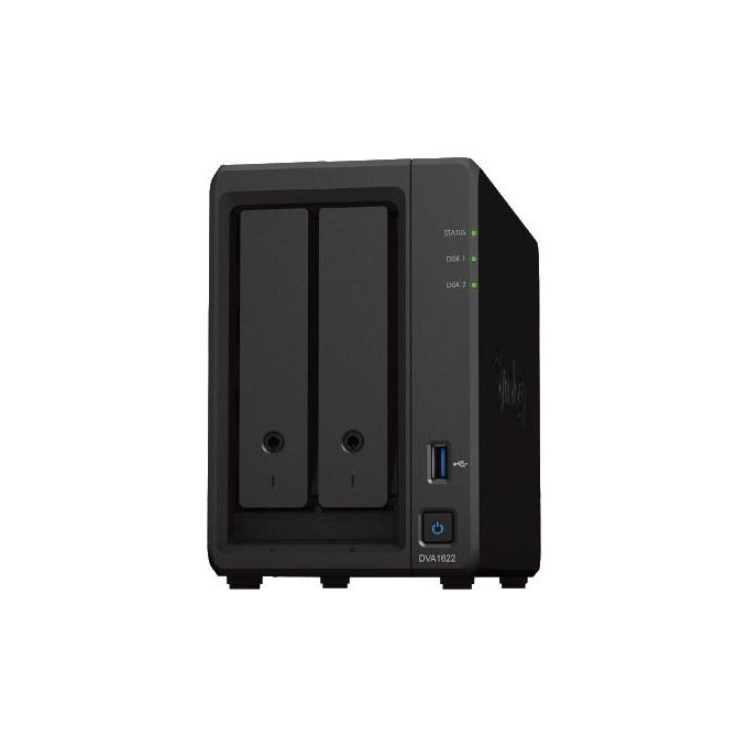 Synology DVA1622 NVR Server Videosorveglianza 16 Canali 2 Bay Intel Celeron J4125 6 GB DDR4 Gigabit Ethernet Tower
