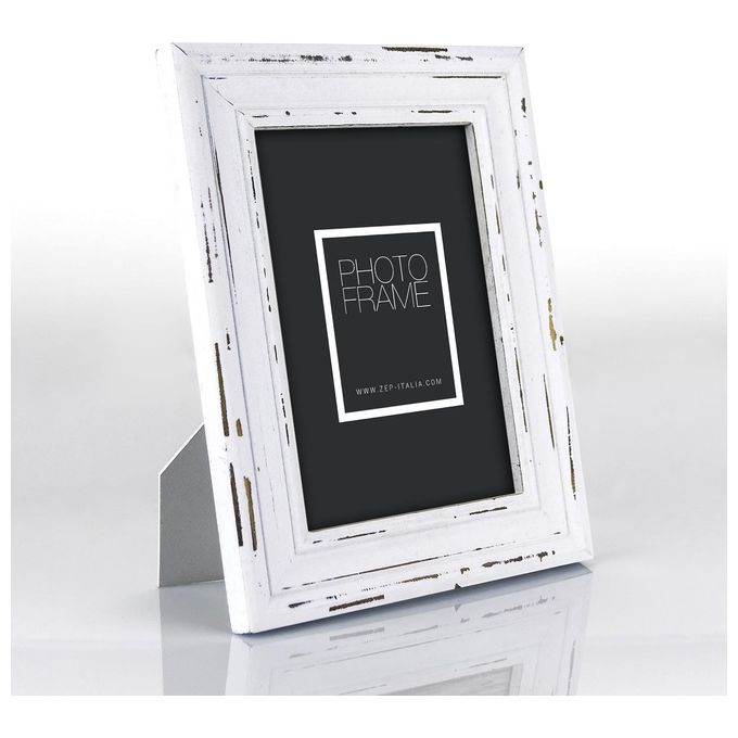 Zep Cornice Portafoto Rivoli Bianco 10x15cm in Legno