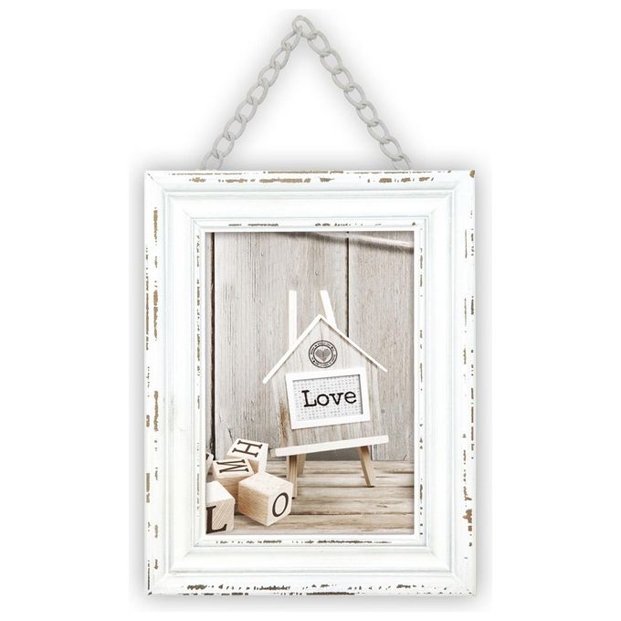 Zep Cornice Portafoto Rivoli Bianco 10x15cm in Legno
