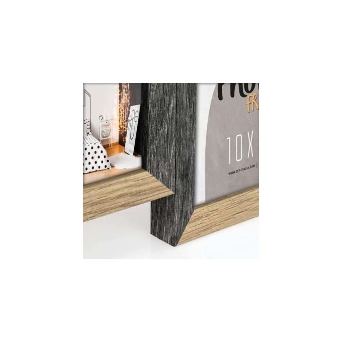 Zep Cornice Portafoto Vercelli Nero 6x10x15cm in Legno