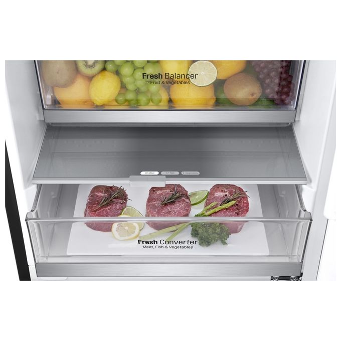 LG GBB72MCVBN Frigorifero Combinato 384 L 203 cm Classe B 35 dB No Frost Wine Rack MetalFresh colore Nero