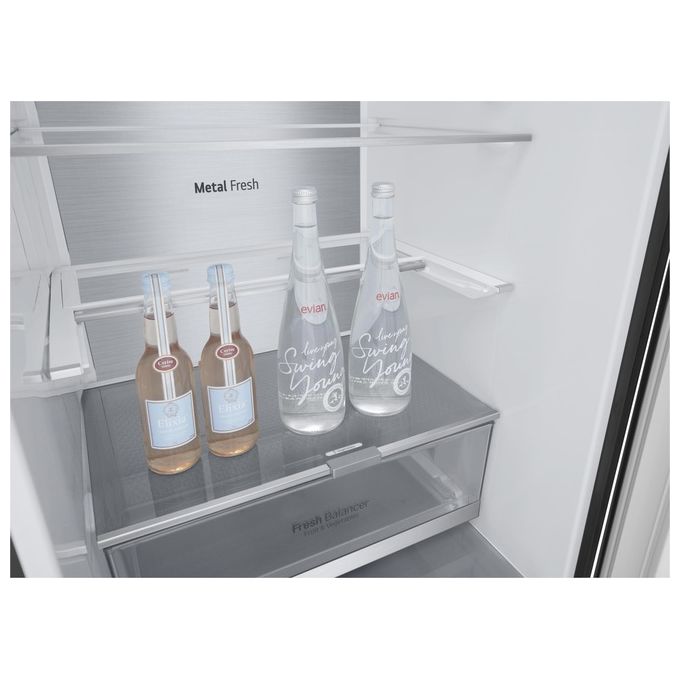 LG GBB72MCVBN Frigorifero Combinato 384 L 203 cm Classe B 35 dB No Frost Wine Rack MetalFresh colore Nero