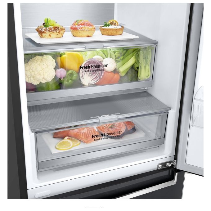 LG GBB72MCVBN Frigorifero Combinato 384 L 203 cm Classe B 35 dB No Frost Wine Rack MetalFresh colore Nero
