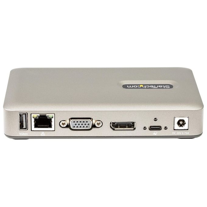 StarTech.com DKM30CHDPDUE Docking Station USB-C USB tipo C a DisplayPort 4K 30Hz o VGA Ricarica USB Power Delivery 65W Hub USB 3.1 Gen 1 a 4 porte Ethernet colore Grigio