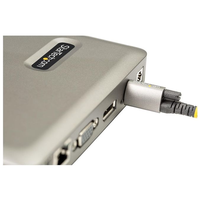 StarTech.com DKM30CHDPDUE Docking Station USB-C USB tipo C a DisplayPort 4K 30Hz o VGA Ricarica USB Power Delivery 65W Hub USB 3.1 Gen 1 a 4 porte Ethernet colore Grigio