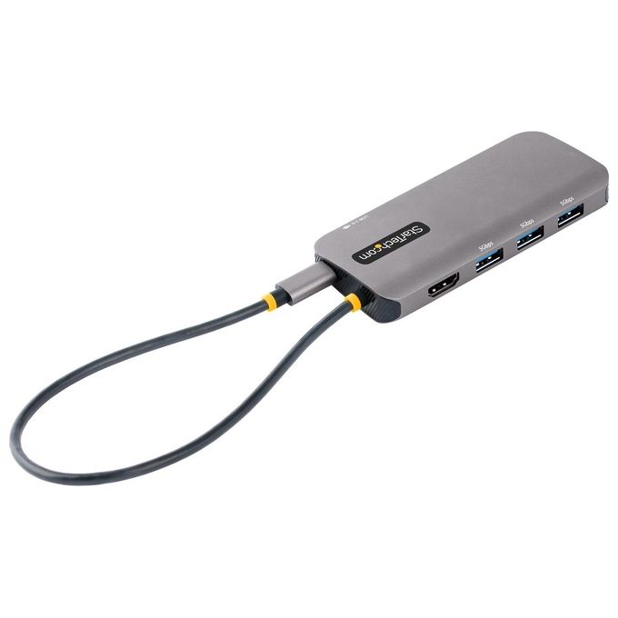 StarTech 127B-USBC-MULTIPORT Adattatore USB-C Multiporta Hub 6in1 HDMI 4K 60Hz 3x USB-A 5Gbps 100W PD GbE Cavo 30cm colore Grigio