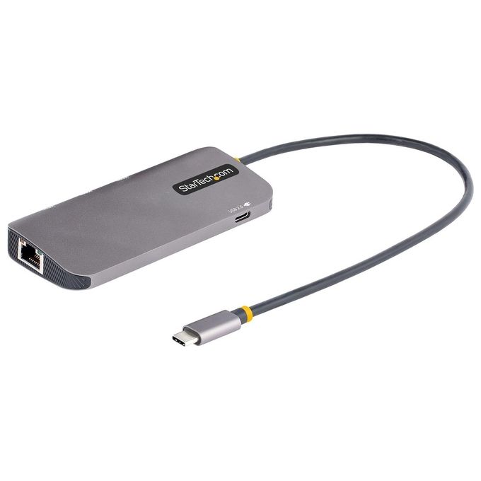 StarTech 127B-USBC-MULTIPORT Adattatore USB-C Multiporta Hub 6in1 HDMI 4K 60Hz 3x USB-A 5Gbps 100W PD GbE Cavo 30cm colore Grigio