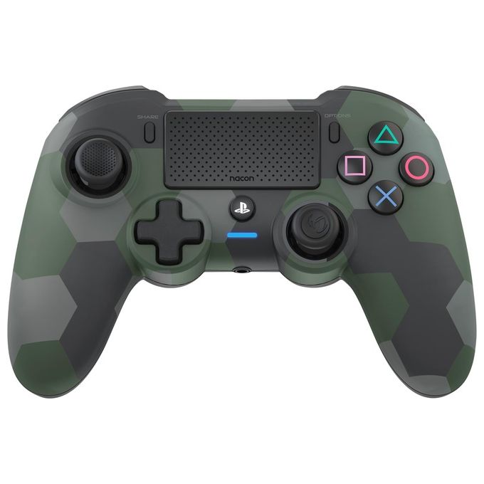NACON PS4OFPADWLCAMOGREEN Asymmetric Gamepad Wireless Bluetooth con Touchpad e Jack Cuffie 3.5 mm colore Verde