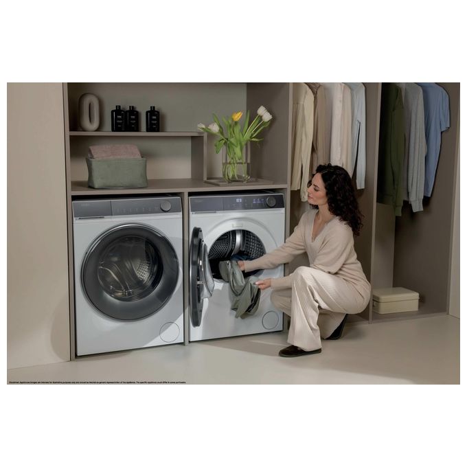 Haier HD100-C367U1 X Series 7 Asciugatrice Pompa di Calore 10 Kg Classe C Wi-Fi Ion AirFresh (85x59,5x68,5 cm) colore Bianco