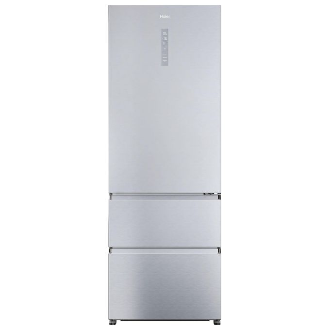 Haier HTR5720ENMG 3D 70 Serie 5 Frigorifero Combinato 3 Porte 483 L 200 cm Classe E 37 dB No Frost colore Argento
