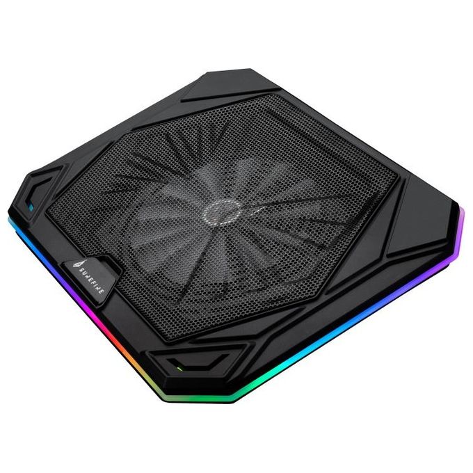 SureFire 48844 Bora X1 Supporto di Raffreddamento per Laptop Ventola RGB 20 cm Regolabile 750 rpm 5 V 1100 mA 48 dB colore Nero