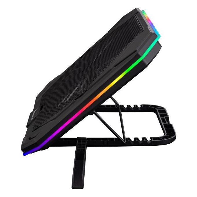 SureFire 48844 Bora X1 Supporto di Raffreddamento per Laptop Ventola RGB 20 cm Regolabile 750 rpm 5 V 1100 mA 48 dB colore Nero