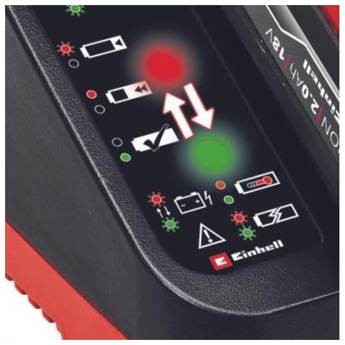 Einhell 4512113 Power X-Car Charger 3A Caricabatteria Universale per Accendisigari 18 V 3 A colore Rosso