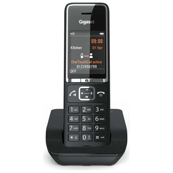 Gigaset SM550N Comfort C550 Telefono Cordless DECT GAP Display TFT 2.2'' Vivavoce Rubrica 200 Contatti colore Nero