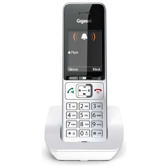 Gigaset SIE-C501 Comfort 501 Telefono Cordless DECT GAP Display TFT 2.2'' a colori Vivavoce Rubrica 200 numeri colore Bianco