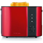 Severin AT2217 Tostapane Automatico 2 Fette Acciaio Inox 800 W con Funzione Scongelamento e Riscaldamento colore Rosso (Metallico) Nero