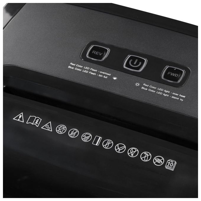 Hama 00050549 Premium M10 Distruggi Documenti Taglio a Frammenti 10 Fogli 20 L 62 dB colore Nero