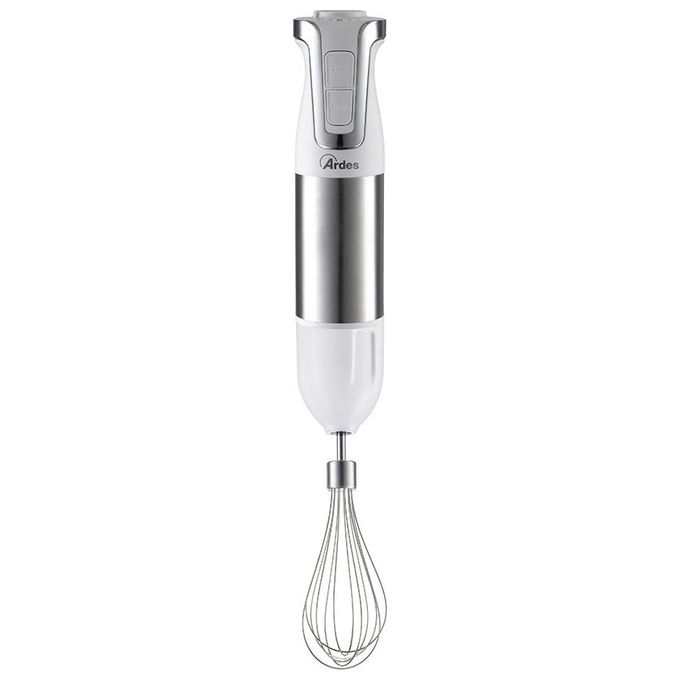 Ardes ARSET01 Trinity Frullatore ad immersione 1000 W 17400 rpm con Tritatutto 0,7 L colore Bianco