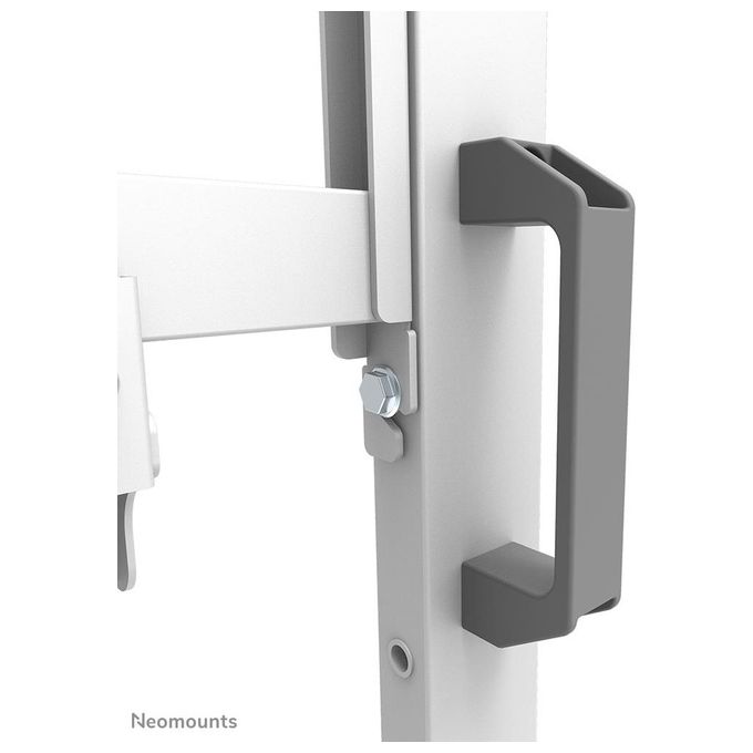 Neomounts FL50-575WH1 Carrello TV Mobile Altezza Regolabile 129-139 cm Capacita' 125 Kg VESA 100x100-1100x600 mm colore Bianco